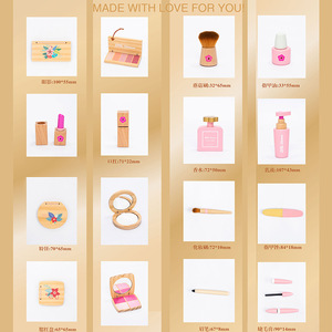 Trẻ Em Bằng Gỗ Trang Điểm Đồ Chơi Thiết Lập Toddler Trang Điểm Kit Chơi Vanity Bộ Giả Vờ Vẻ Đẹp Trang Điểm Thiết Lập Đồ Chơi Cho Cô Gái - Product Image 4