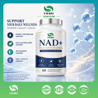 Capsules de formule personnalisée NAD Plus Resvératrol, 60 unités, pour un vieillissement sain et la réparation du ADN, supplément OEM ODM sous marque privée