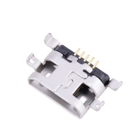 Connecteur Micro USB 2.0 Type B Femelle 5 Broches à Trou Vertical en Cuivre à Haute Conductivité Kandens Silver pour Chargeur de Téléphone Android