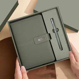 Ensemble cadeau d'affaires en gros avec logo imprimé, carnet A5 et stylo, pour fournitures de bureau des employés, coffret cadeau d'entreprise en vrac - Product Image 4
