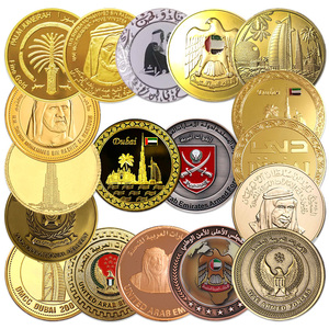 Monedas de Metal con emblema del Día Nacional DE LOS Emiratos Árabes Unidos personalizadas rápidamente con retrato de Jeque, medallas conmemorativas de recuerdo para símbolo Cultural - Product Image 1