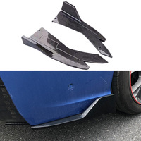 2PCS Universal Car Rear Bumper Spoiler Lip Carbon Fiber Wing Trim Protection Anti-crash Diffuser Side Skirt Wrap Angle Splitter