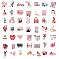 Paquete de 50 Pegatinas Decorativas Impermeables de PVC con Diseño de Graffiti para Tazas, Botellas, Cuadernos, Equipaje, Laptops y Patinetas