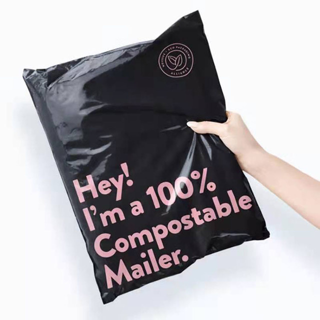 Biodegradable Compostable PLA+PBAT Poly Mailers for Shoes Socks Fur & Clothing Courier Packaging