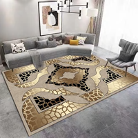 Tapis en velours diamanté doré brillant pour salon, tapis d'intérieur et tapis personnalisé pour salon