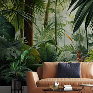 <span class=keywords><strong>Papier</strong></span> <span class=keywords><strong>peint</strong></span> moderne tropical personnalisable avec installation autocollante, imperméable pour les murs du salon, du canapé et de la chambre à coucher - Product Image 1