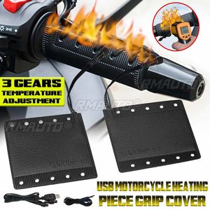 Cubierta de manillar calefactable USB para motocicleta, 3/5 velocidades, 22-30 mm, puños calefactables, empuñaduras eléctricas para coche, calentadores de manillar para invierno - Product Image 1