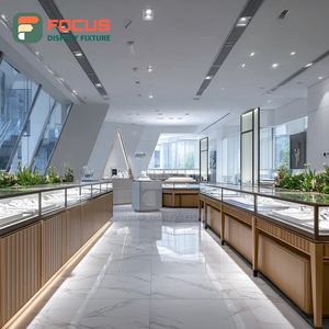 Modern Jewelry Retail Display System Metal <b>Frame</b> Brand Store Showcase Cabinet - Product Image 5