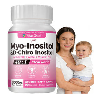 Capsules de Myo-Inositol et D-Chiro-Inositol pour l'équilibre hormonal féminin, le soutien ovarien et la fertilité (syndrome des ovaires polykystiques) - Product Image 1