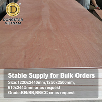 Contrachapado de Sapele de 4x8 pies, Contrachapado Marino Impermeable Fenólico para Construcción
