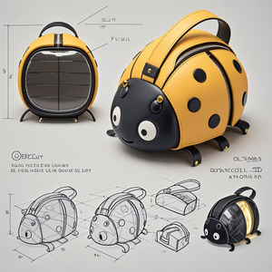 Forma de animal personalizada del fabricante para Ita Bag Crossbody Beetle con ventana de PVC transparente Forro de poliéster Cierre de cremallera Estilo de moda - Product Image 3