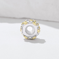 Charme en alliage en forme de cœur avec plaqué or 18 carats, design romantique, bijoux unisexes, cadeau