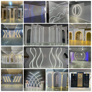 Décoration d'entrée de mariage personnalisée lisse en acrylique noir et PVC, plan de table pour mariage, décoration de fond de bienvenue - Product Image 6