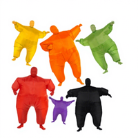 Costume gonflable intégral de lutteur de sumo masqué en acier inoxydable, blanc saumon, pour mariage et mascarade, modèle international