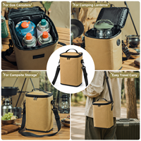 Sac de rangement portable OEM 10L en Oxford 600D pour cartouche de gaz et lanterne de camping, idéal pour la randonnée, les pique-niques et le camping