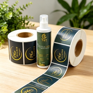 Waterproof Foil Paper Stickers Custom Hot Gold Stamping Gold Foil Sticker Labels - Product Image 1