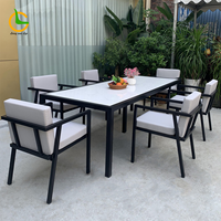 Ensemble de salle à manger pour hôtel Mobilier de jardin Table et chaises de jardin Tables à manger d'extérieur Table en aluminium Camping