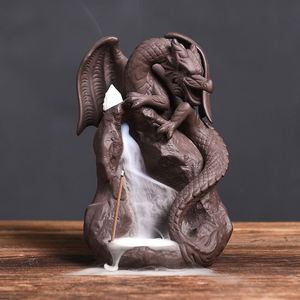 Creative Home Decor <b>Ceramic</b> Backflow Dragon Incense Burner Chinese Dragon Censer for Aromatherapy <b>Diffuser</b> for Home Decoration - Product Image 4
