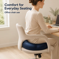 Coussin rond en mousse à mémoire de forme, coussin de siège en forme d'anneau pour la lecture, la sieste et le confort des chaises de jeu dans la chambre ou sur le canapé