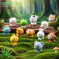 Micro-paysages créatifs, adorables jouets en peluche représentant les douze animaux du zodiaque chinois, accessoires décoratifs DIY, mini présentoir de bureau