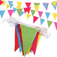 Gahumi Promotionnel Fanion Style Tissu Drapeau Bruant Extérieur Décoratif Triangle Chaîne Bannière