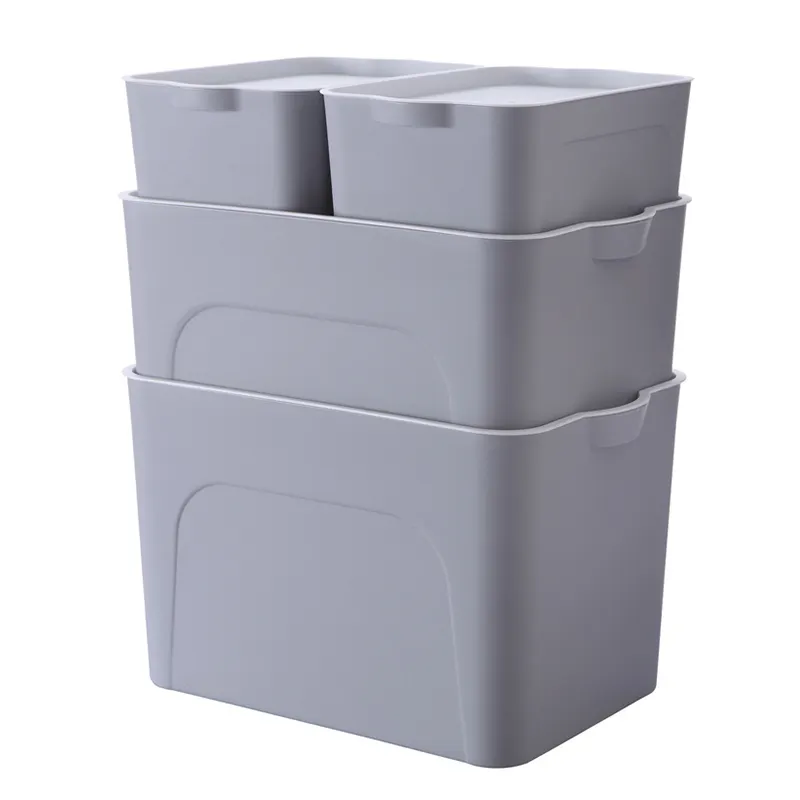 WELLHOME Multi-Purpose Bathroom Organizer Shampoo Kitchen Condiment Bedroom Underwear Clothes Plastic Storage Box Bins With Lid