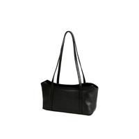 Sac à bandoulière léger en cuir véritable à deux poignées avec fermeture éclair et poche intérieure pour les trajets quotidiens
