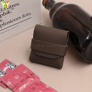 Estuche de Viaje Pequeño y Discreto para Guardar Condones, Bolsa de Cuero PU para Transportar Condones de Forma Privada - Product Image 4
