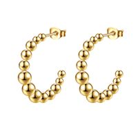 Boucles d'oreilles créoles Gaovo tendance en forme de boule soudée pour femme, en acier inoxydable plaqué or 18 carats, résistantes au ternissement, bijoux d'oreille à la mode