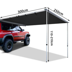 Tente d'auvent latéral de voiture SUV/4WD de qualité supérieure coque en alliage d'aluminium personnalisée, protection UV et abri solaire étanche pour véhicules tout-terrain - Product Image 4