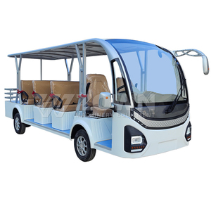 Fully Enclosed Electric Tour Shuttle Vehicle 14 Seater Wind Rain Proof Large Window Hotel Guest Transfer City Scenic Tour Car - Product Image 1