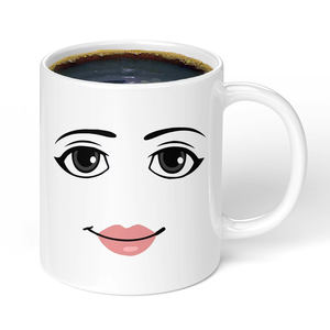 コーヒーミルクカップ,工場プロモーションかわいいシンプルな女性表情マグカップクリエイティブセラミック - Product Image 3