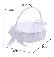 Panier de demoiselle d'honneur moderne européen écologique, en dentelle et strass, pour cérémonie de mariage, accessoires de fête pour mariée/enfants, en papier