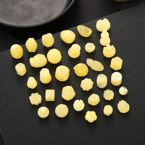 Perles d'espacement géométriques irrégulières en résine synthétique ambre sculptée, parfumées à la colophane, pour la création de bijoux faits main - Product Image 3
