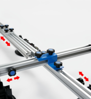 Perche télescopique en alliage d'aluminium de qualité industrielle FY-RS-029 avec ventouse en caoutchouc de 200 mm en forme de croix, 1,9-3,45 m, pour le transport
