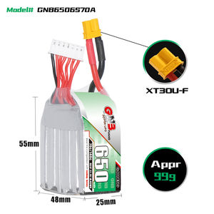 Gaoneng gnb 6s 22.2V 650mAh 140C 70C XT30แบตเตอรี่ Lipo RC FPV Drone RC Car - Product Image 3