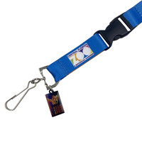 Cordon de cou avec clip en aluminium léger pour badges d'identification et porte-clés, thème Football Américain 250