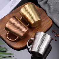 HL Gehamerde RVS Dubbelwandige Vacuüm Geïsoleerde Cadeau Mok voor Koffie, Thee & Sap - Gebruik voor Verjaardagsfeestjes