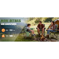 Chaise pliante portable et rembourrée pour le camping, la randonnée, le pique-nique, la pêche, les sorties en voiture, les parcs et les loisirs en extérieur