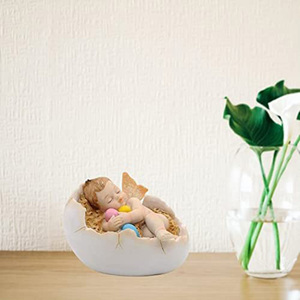 Coleção Bebê Recém-Nascido Doce e Tranquilo: Anjo Bebê Dormindo em Ovo - Product Image 4