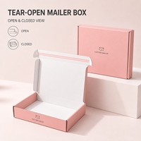Boîte d'expédition en carton ondulé à 3 couches avec bande de déchirement, personnalisée et imprimée, pour l'e-commerce, robuste, pour l'emballage de vêtements
