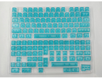 Clavier mécanique DIY à 139 touches avec profil Cherry, options de touches en résine transparente blanche, bleue et noire