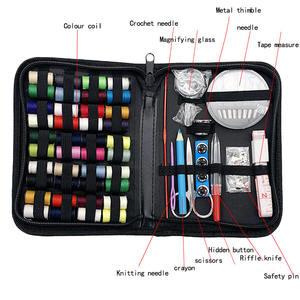 128 pièces Kit de couture bricolage outils de couture accessoires fil points aiguilles à <span class=keywords><strong>tricoter</strong></span> main Quilting broderie tricot accessoires - Product Image 5