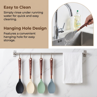 Spatule en silicone résistante à la chaleur, sans BPA, flexible, pour la cuisson, ustensiles de cuisine, compatible antiadhésif, cuisson et pâtisserie, OEM ODM