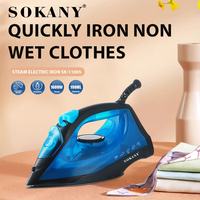 Sokany 11005 Fer à vapeur électrique portable de haute qualité pour vêtements, fer à vapeur à main