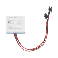 Variateur de lumière LED intelligent 12V/24V 5A 60W à capteur tactile, écran tactile en verre inductif, interrupteur à couleur réglable pour miroir