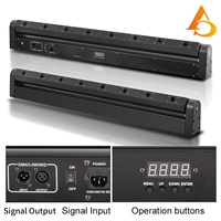 AICPOSE RGB 8 Yeux Laser Mobiles DMX512 Barre de Lumière Laser Scénique à Tête Mobile