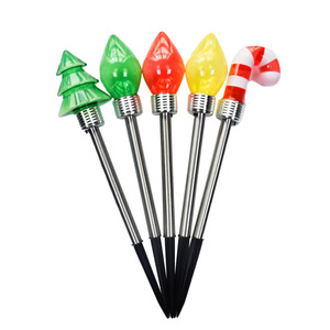 Solar <b>Led</b> Christmas <b>Tree</b> Stake Light Outdoor Garden Decorative Ground Lights 6 12 Hours Inductive Switch - Product Image 4