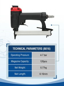 Grapadora Neumática <span class=keywords><strong>Industrial</strong></span> Toua de Calibre 21, Serie 80, Modelo 8016, con 1 Año de Garantía, Capacidad <span class=keywords><strong>para</strong></span> 120 Clavos - Product Image 4