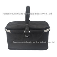 Panier de pique-nique pliable avec compartiments, isolation thermique, portable, pour le rangement de légumes et les courses en extérieur